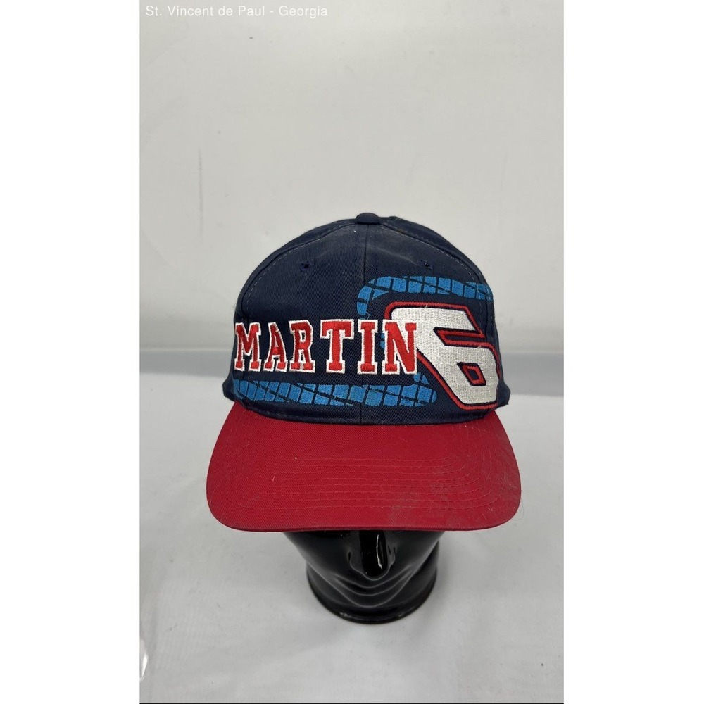 Competitors View Blue 50th Anniversary 90s Mark Martin #6 Snapback Hat Men Flaws